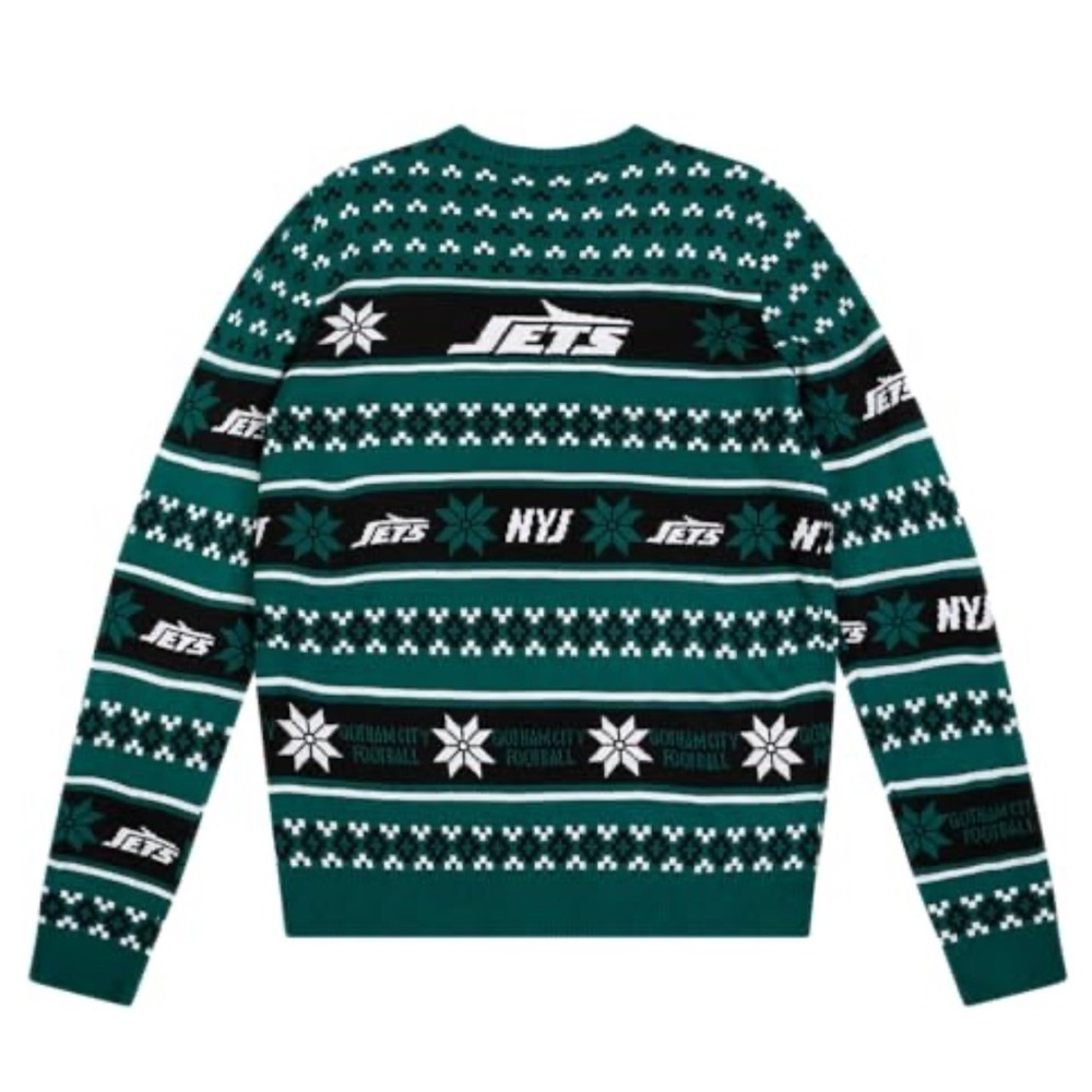 New York Jets Ugly Christmas Sweater NEW XL Green Men’s NFL Football Small